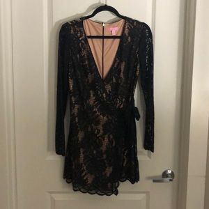 Lilly Pulitzer Dresses - Lilly Pulitzer Black Tiki Wrap Romper Lilly Pulitzer Dresses - Lilly Pulitzer Black Tiki Wrap Romper
